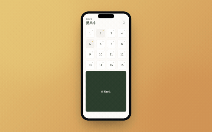 明记 OS 楼面点单界面